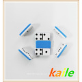 Juego doble 6 de dominó azul de dos pisos